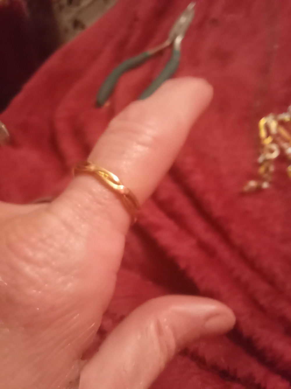 Delicate Twisted Gold Ring for Women